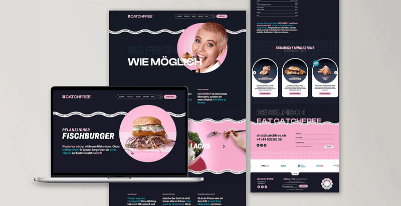 Website-Mockup Catchfree.